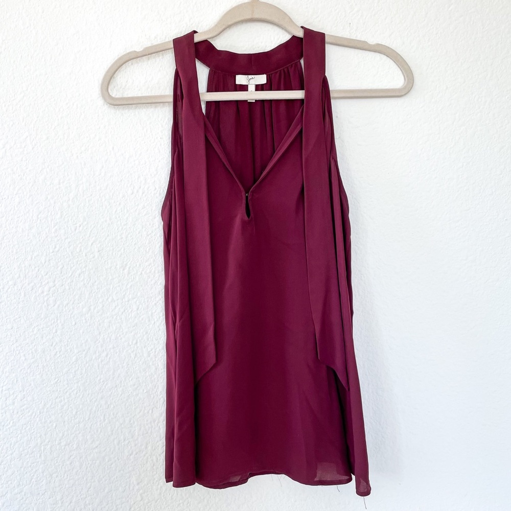 Joie Burgundy Sleeveless Blouse